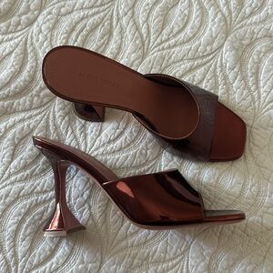 AMINA MUADDI Lupita Sandal in Brown Metallic